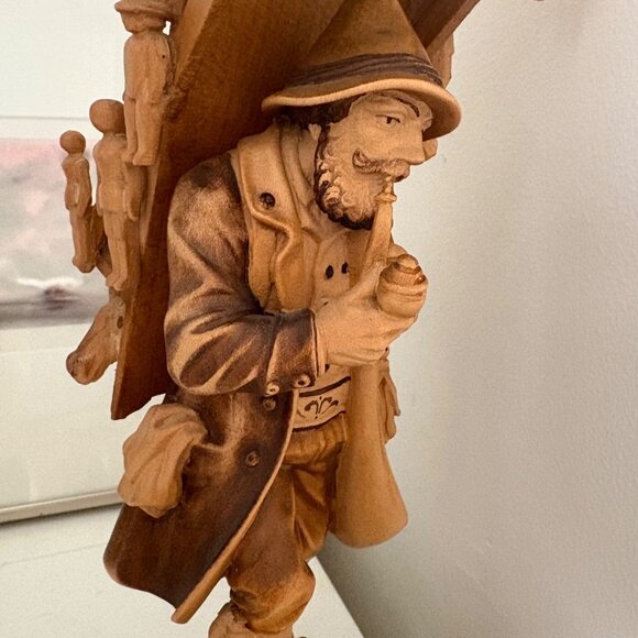 Conrad Moroder Val Gardena Hand-Carved Wood “Krippen Träger” Nativity Carrier - Picture 2 of 8